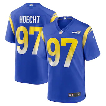 mens nike michael hoecht royal los angeles rams game player